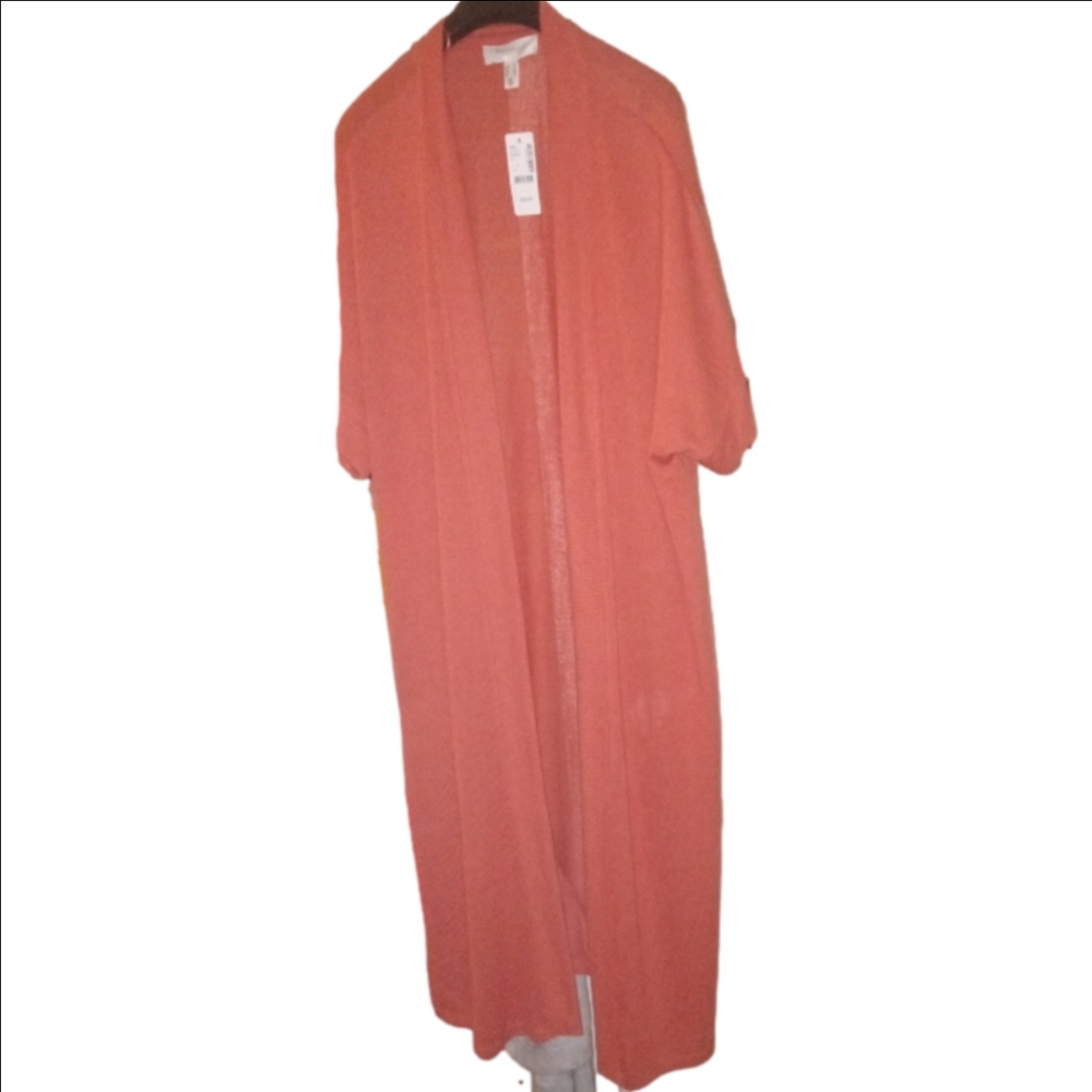 #36 NWT Coral Open-Front Cardigan